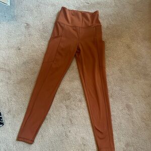 High-Waisted Rust Leggings